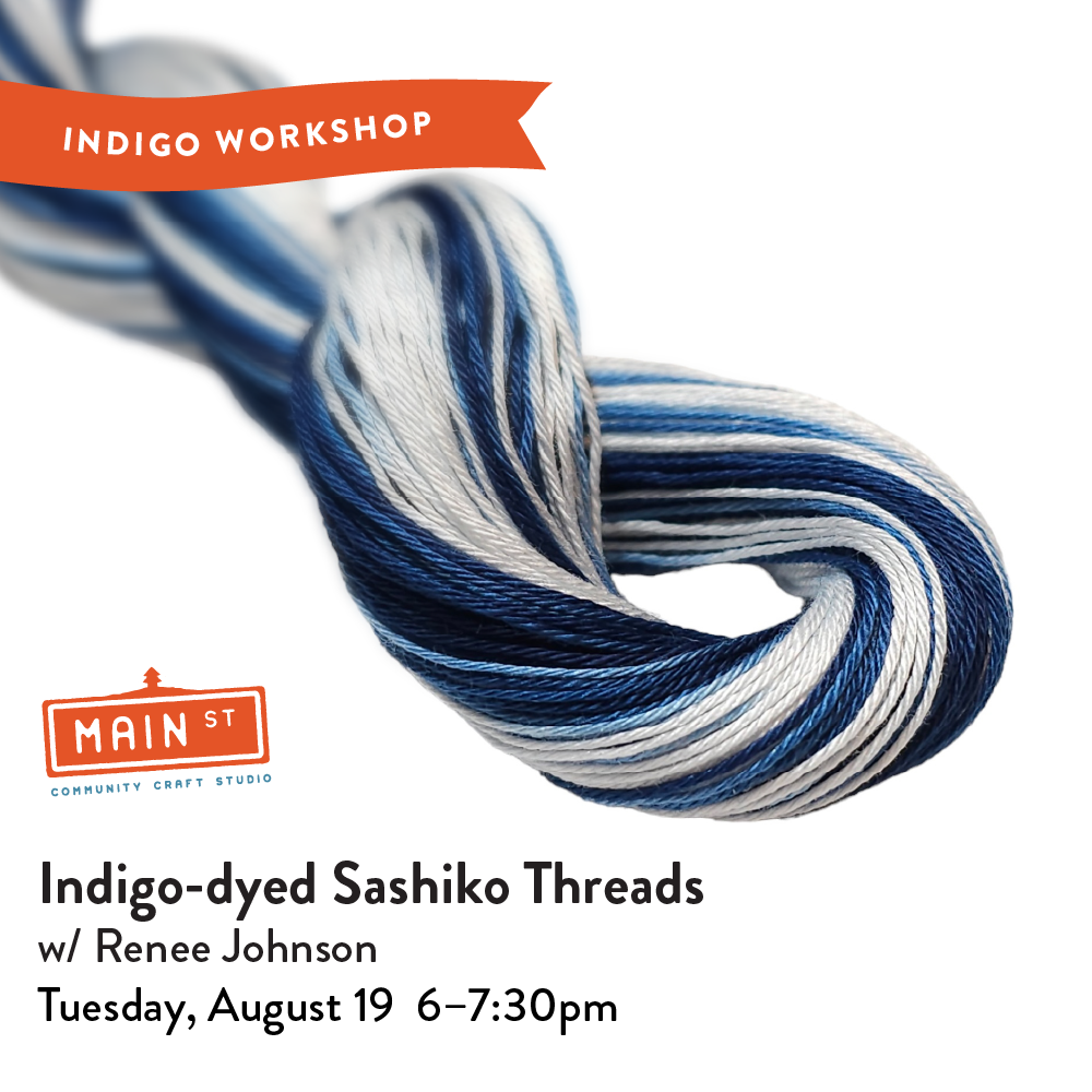 Indigo-dyed Sashiko Threads