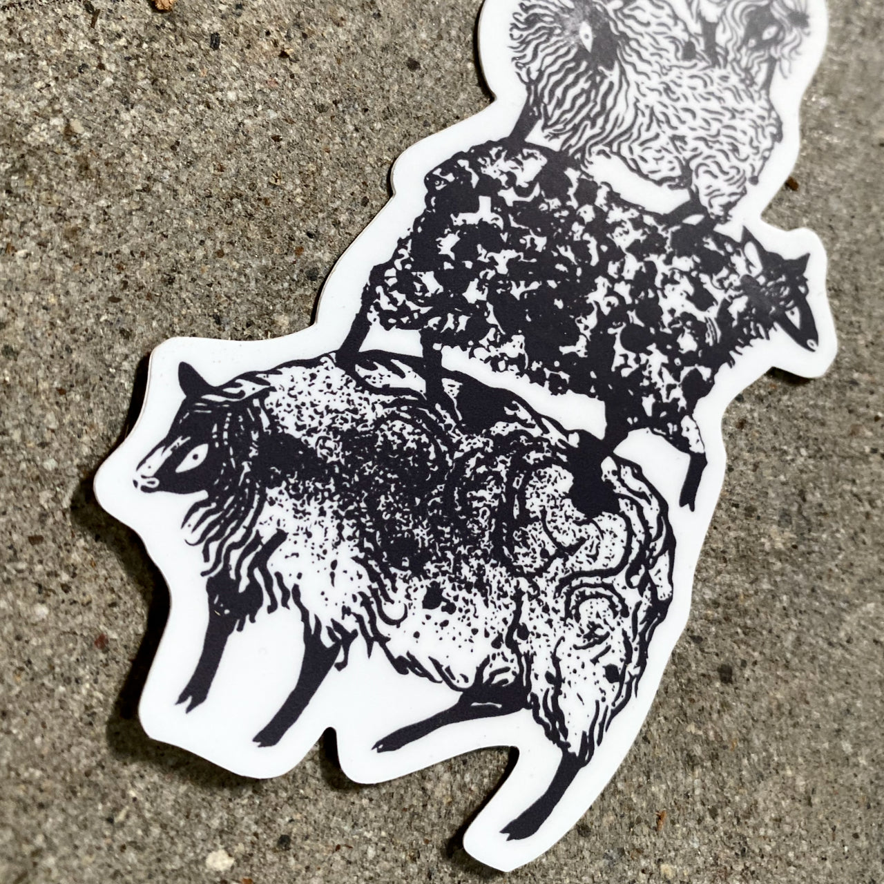 Sheep Stack 5" Sticker