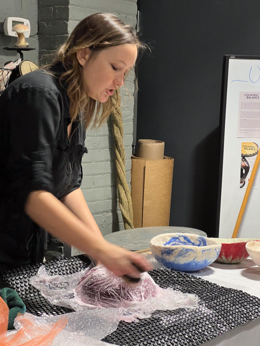 Wet Felted Planter Workshop