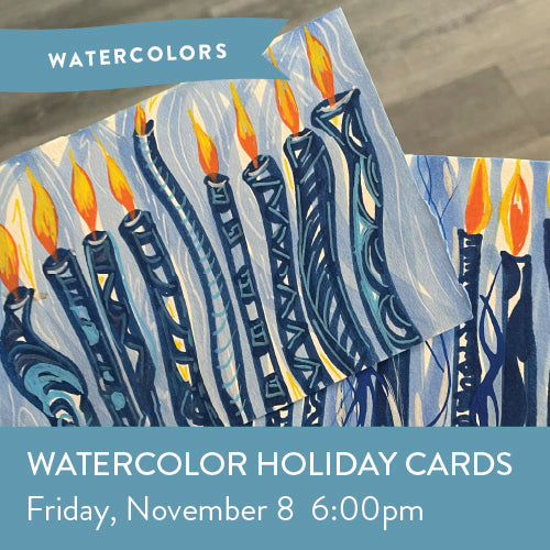 Watercolor Holiday Cards Workshop - Nov 8 - 6pm